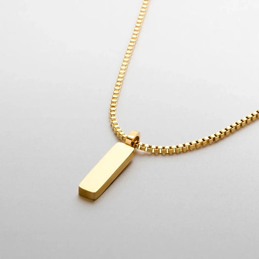 Box Pendant Necklace